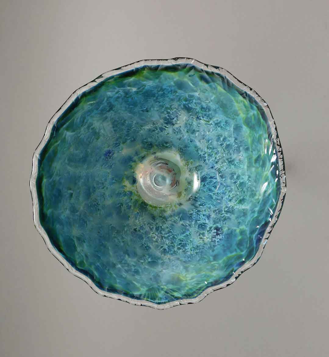 Birdbath Cloud Green Blue White