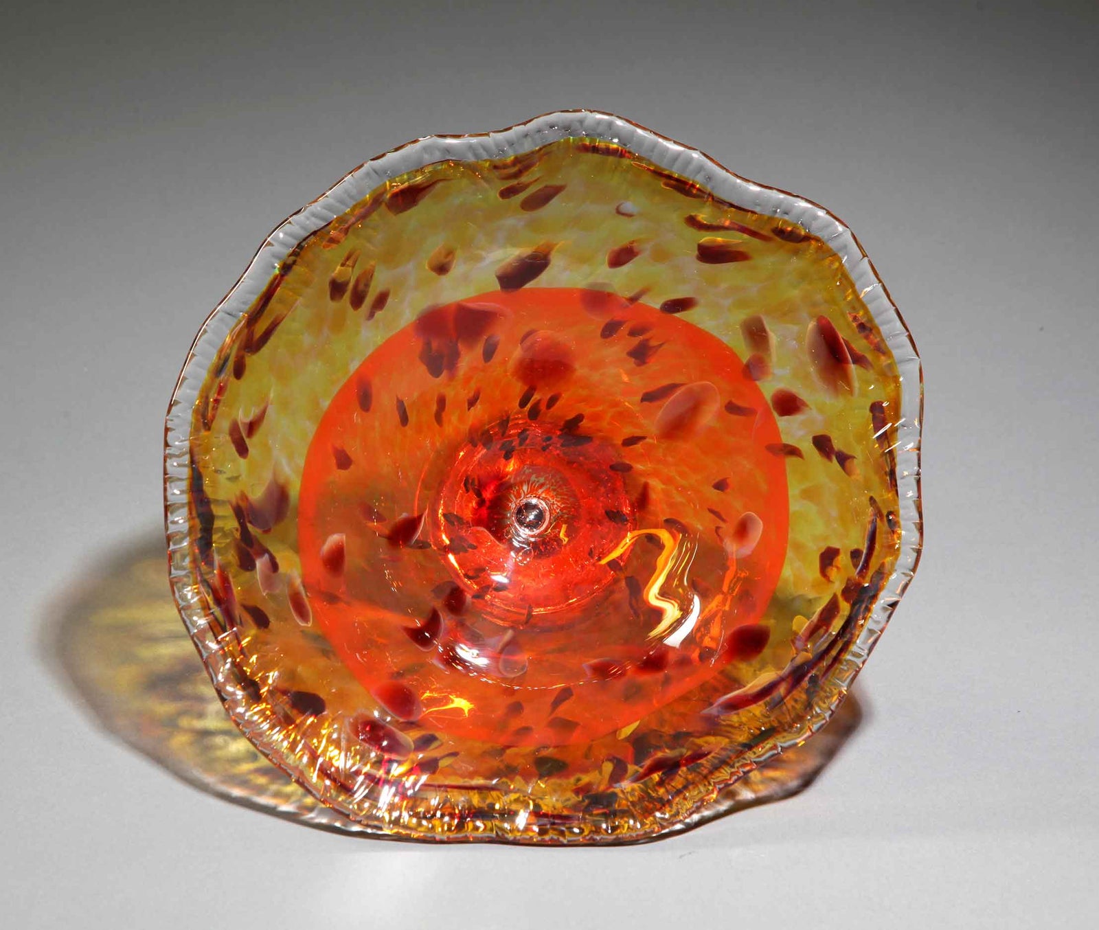 Birdbath Duotone Amber Orange Ruby