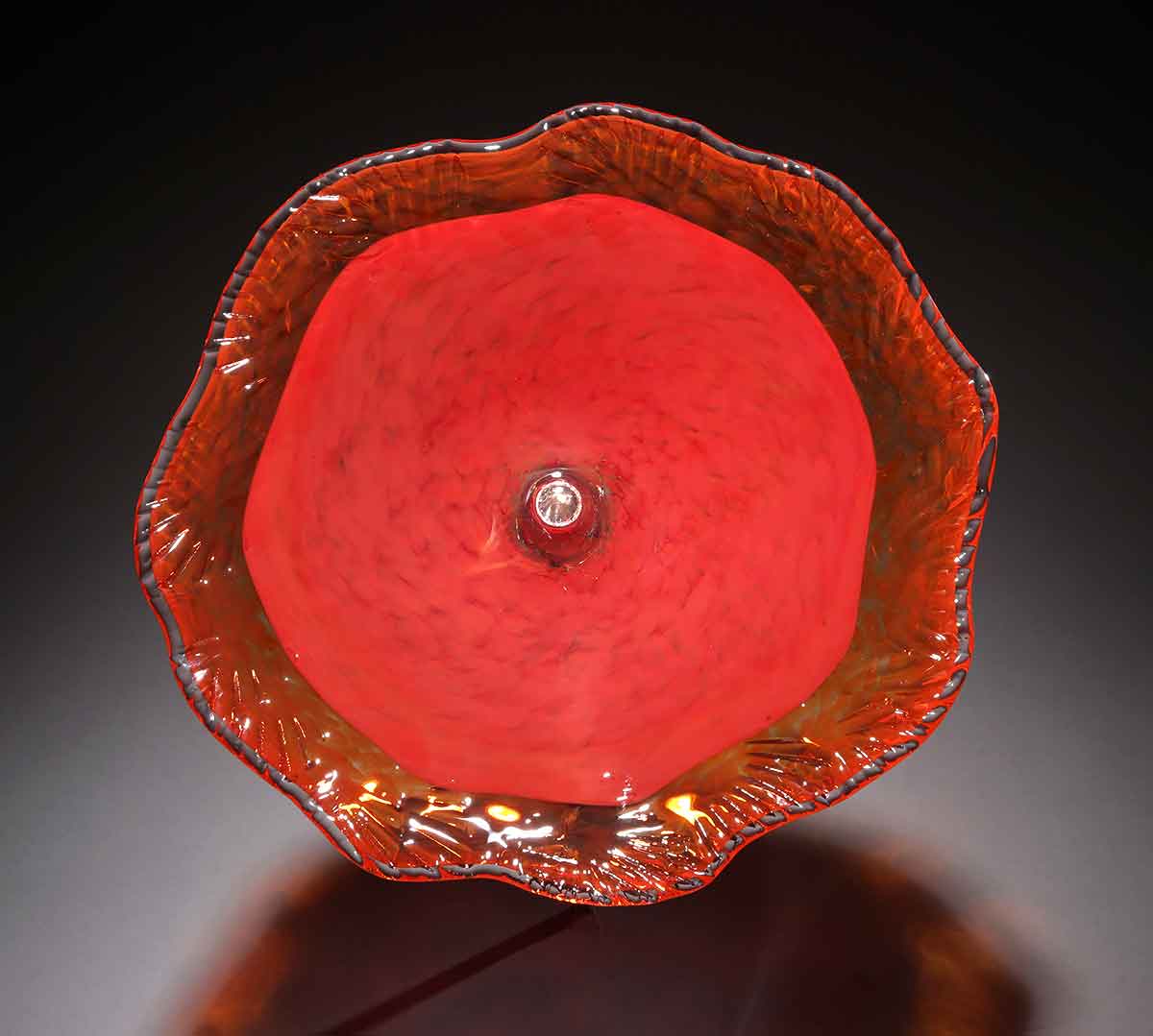 Birdbath One Color Red