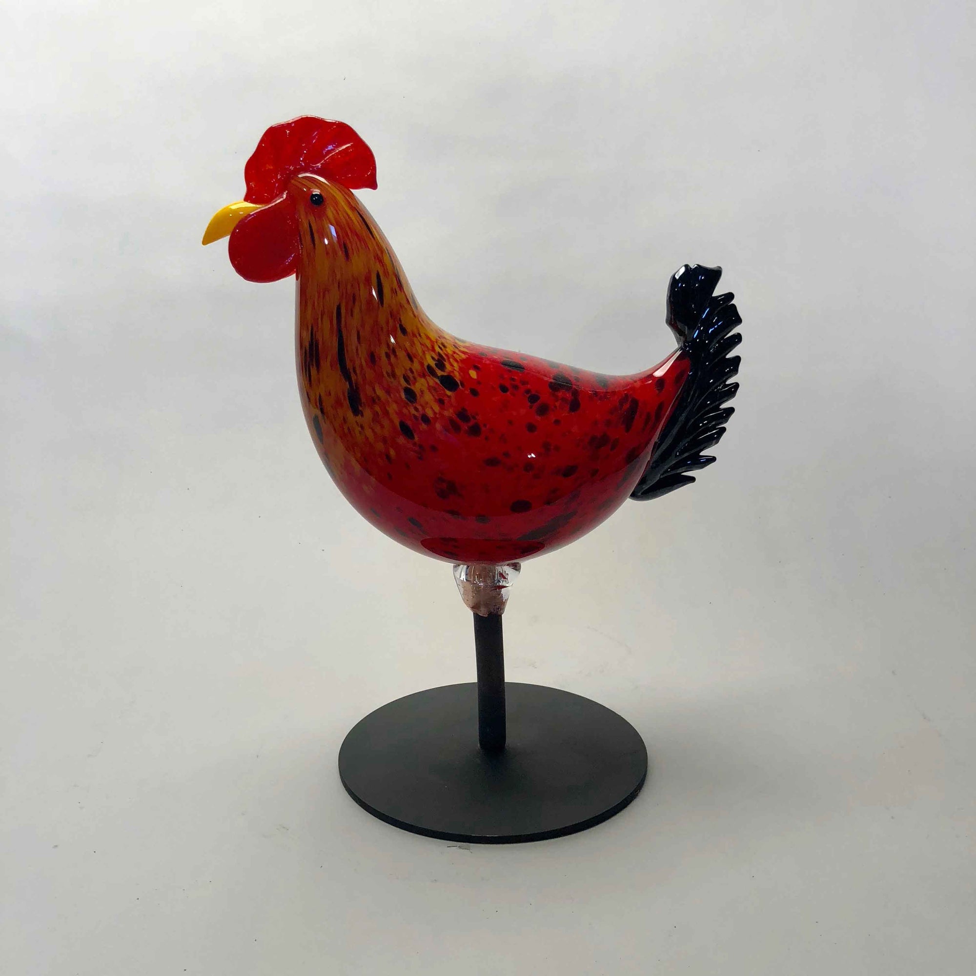 Bird Chicken Rooster Red Amber