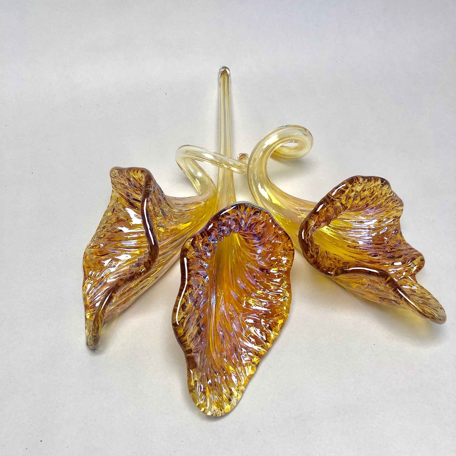 Flowers Tabletop Amber Mirror