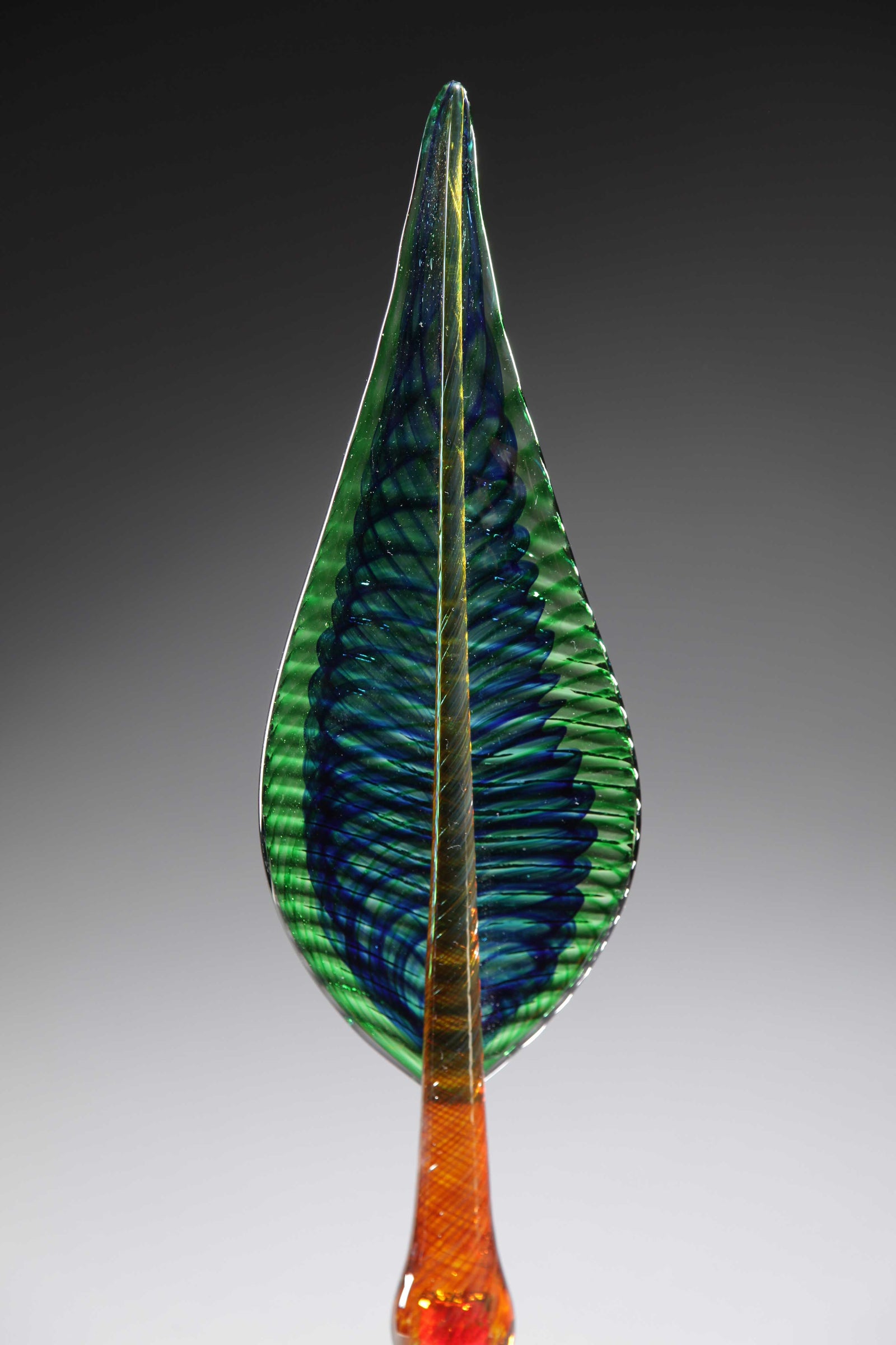 Feather Leaf Blue Green