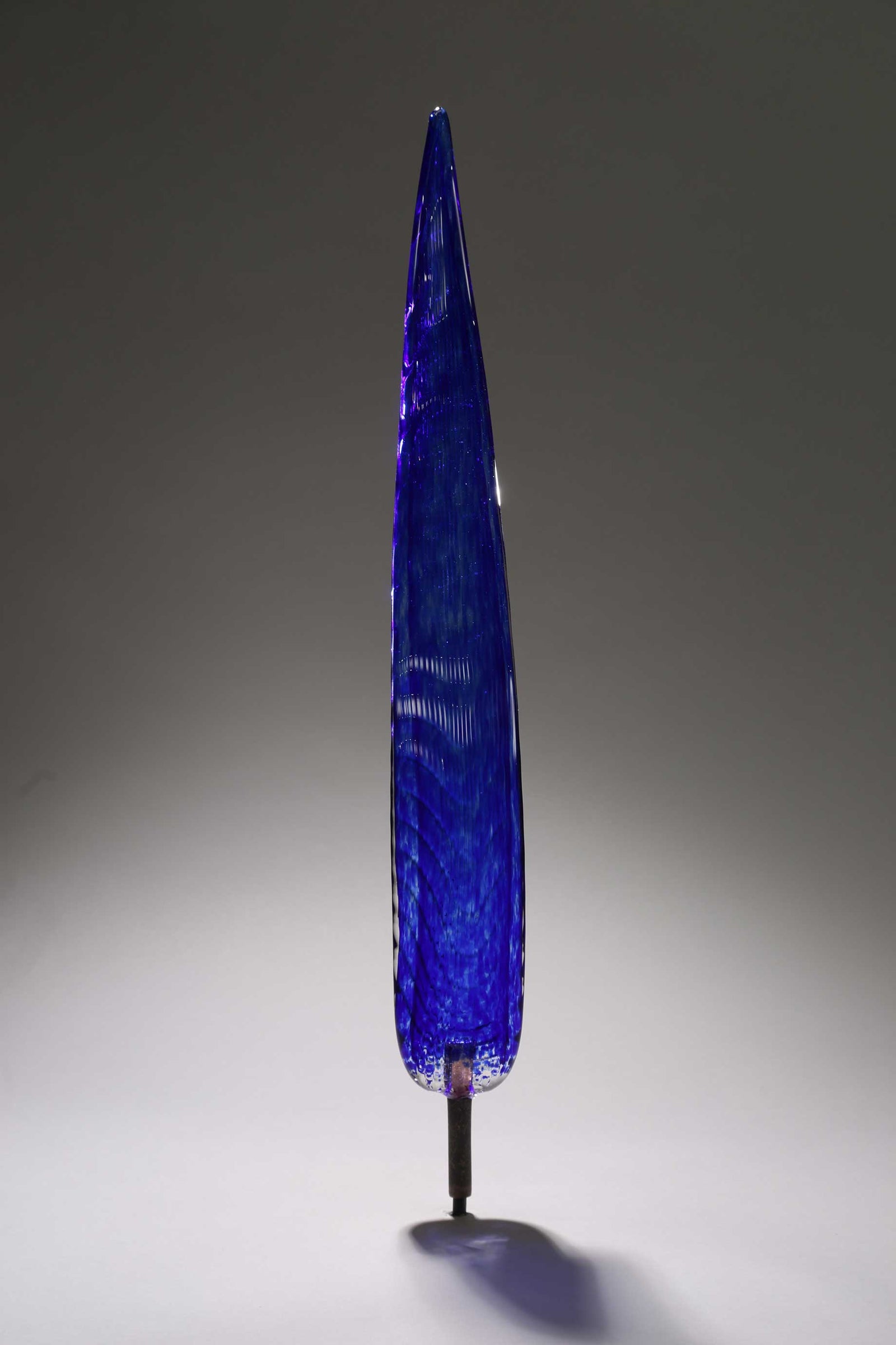 Sculpted Leaf Cobalt blue
