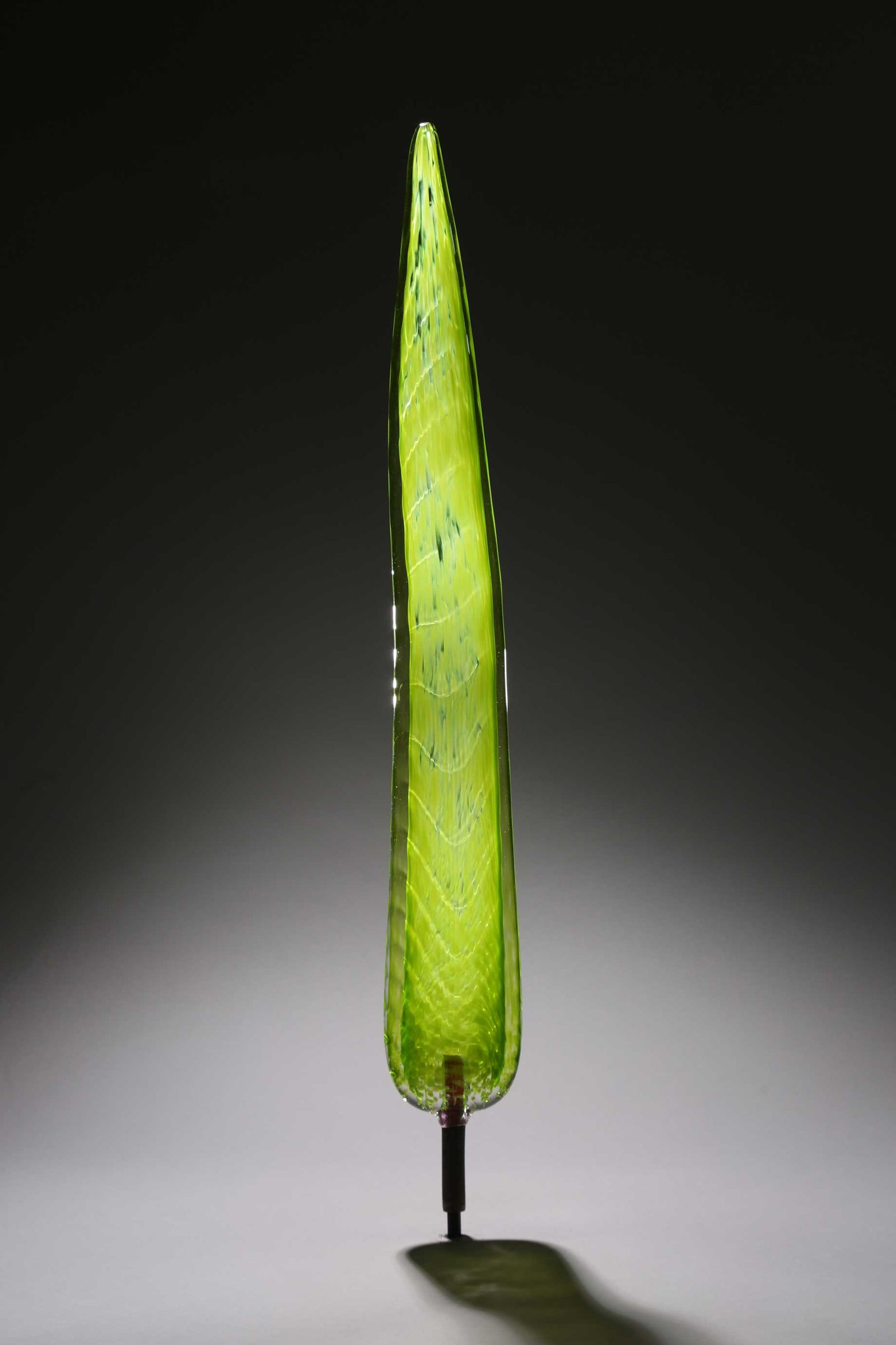 Sculpted Leaf Opaque Light Green