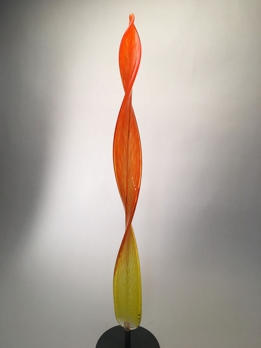 Tall Twisted Herringbone Leaf Orange Yellow