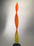 Tall Twisted Herringbone Leaf Orange Yellow