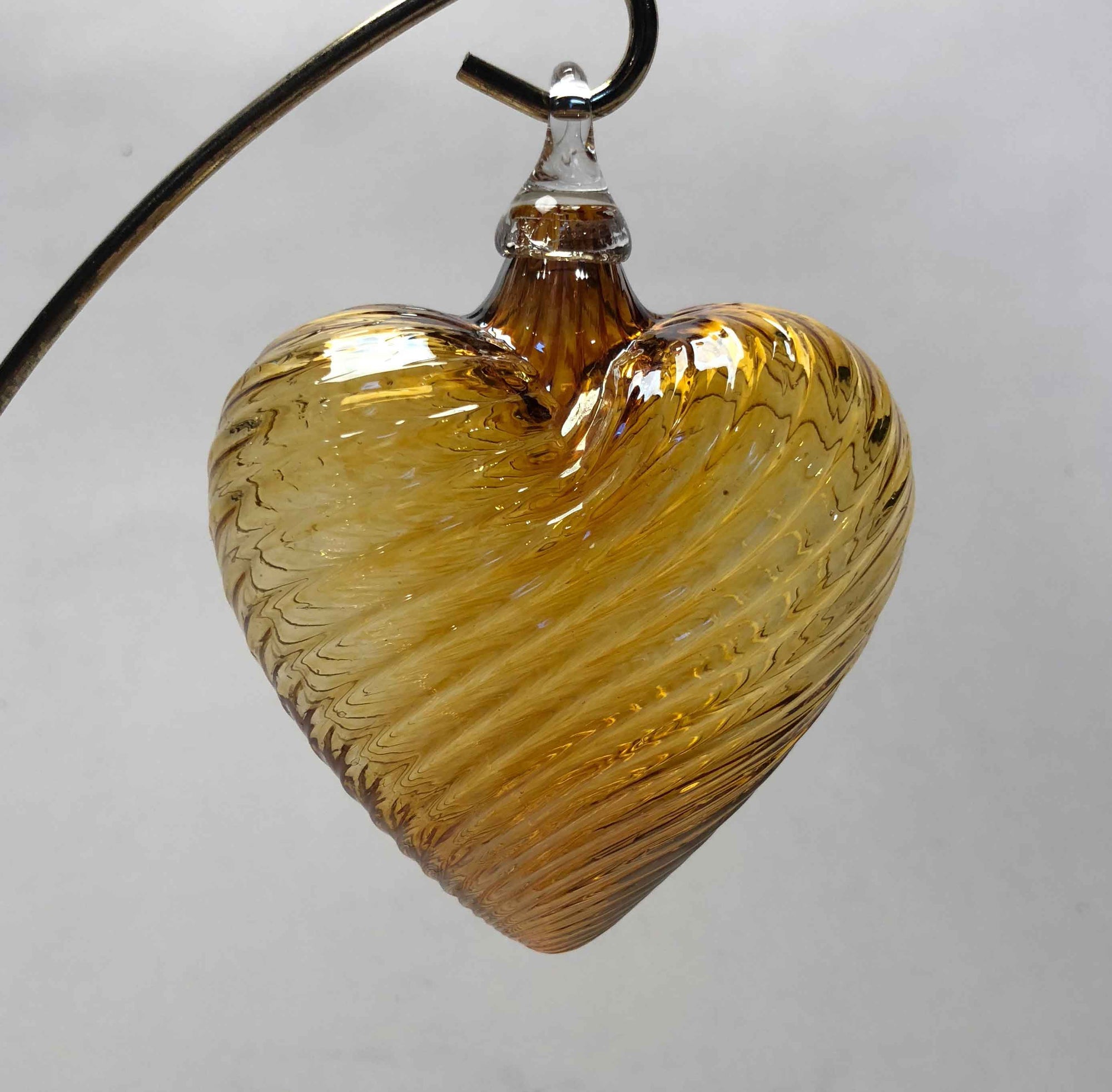 Ornament Heart Amber Mirror