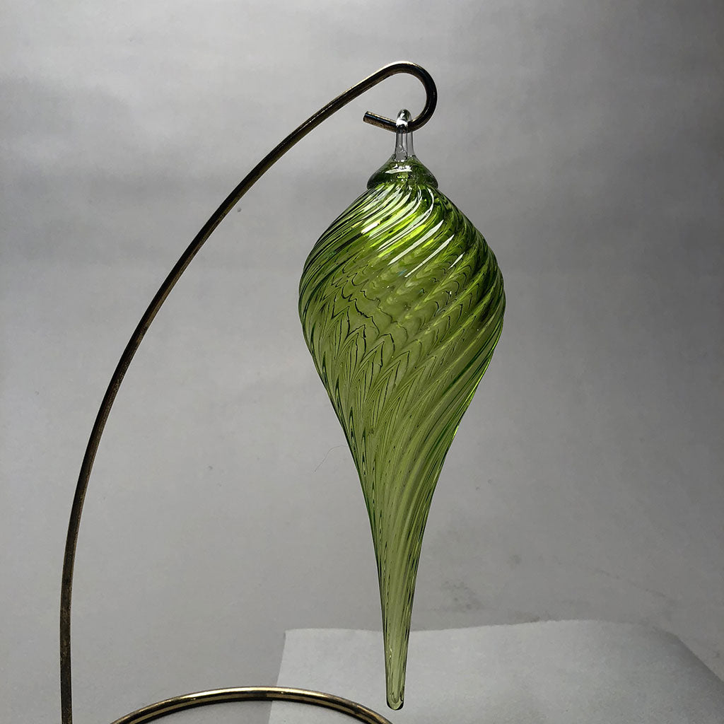 Ornament Teardrop Citron Green