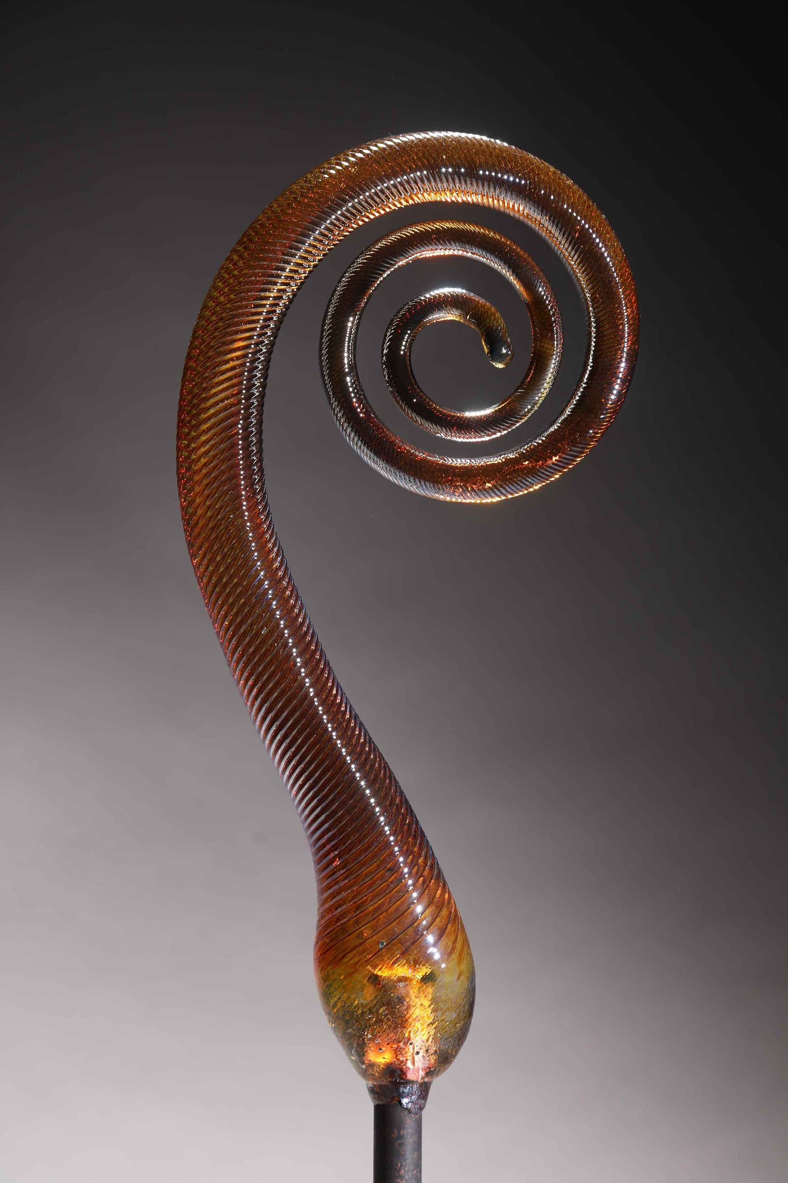 Fern Scroll Amber Mirror