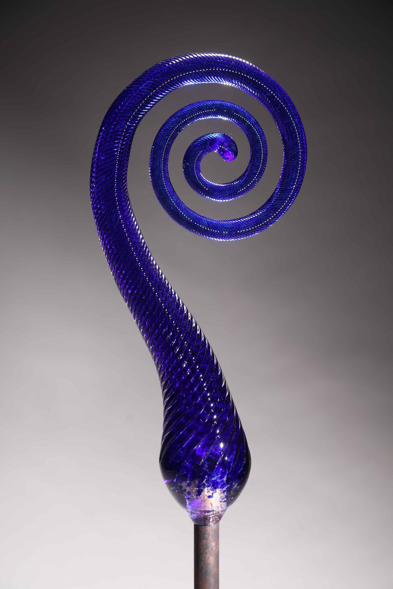 Fern Scroll Cobalt Blue