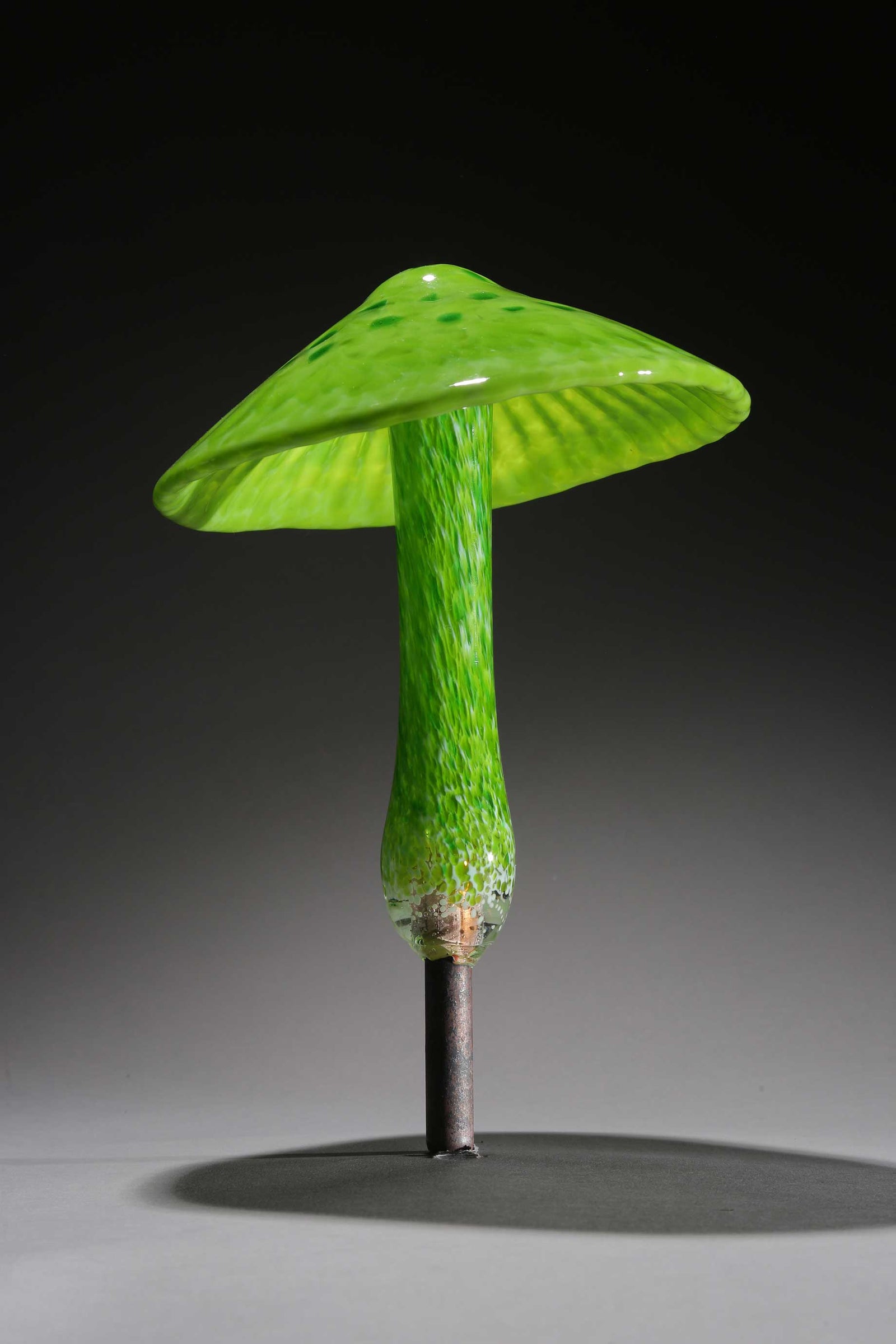 Mushroom Green w Green Dots