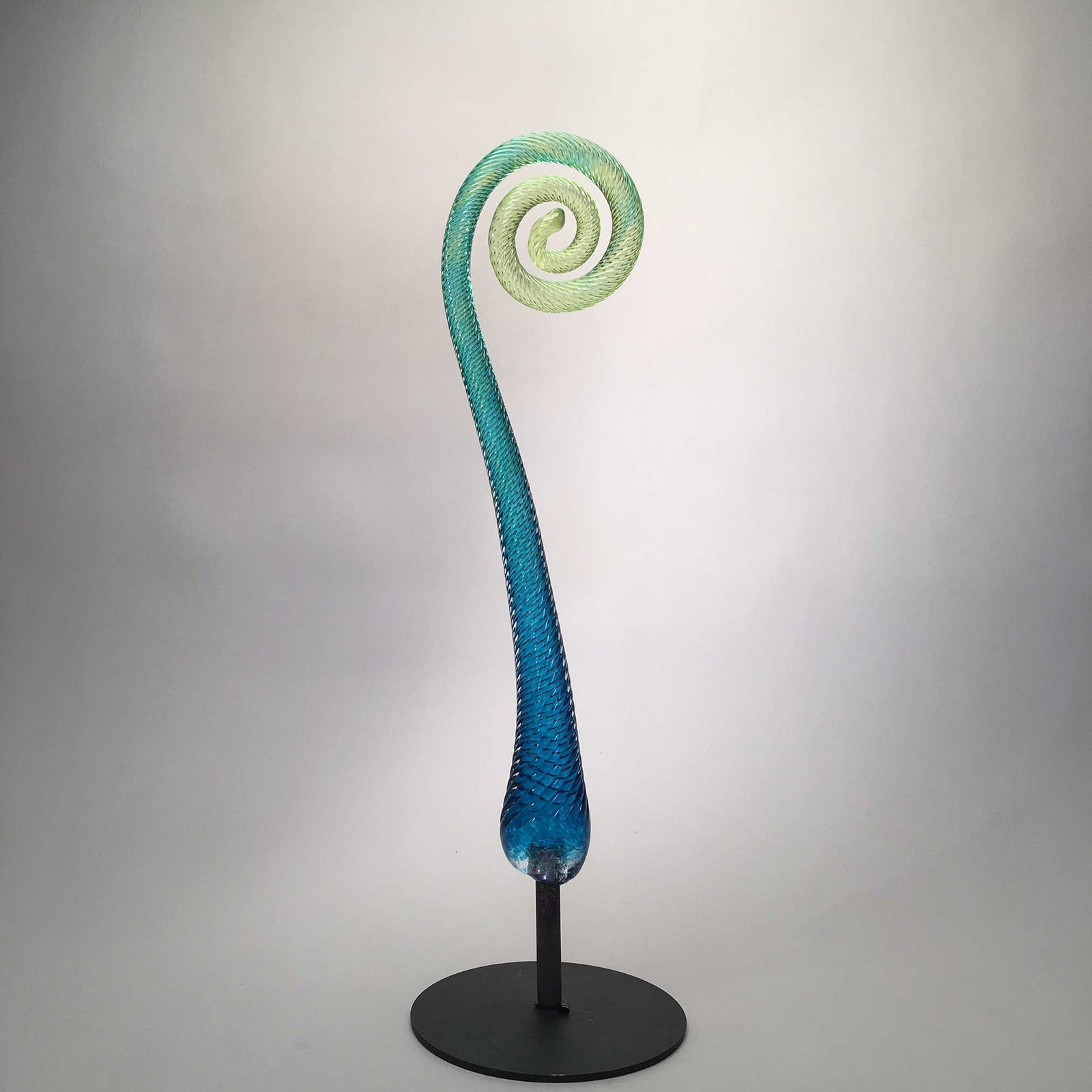 Tall Fern Teal Citron Green