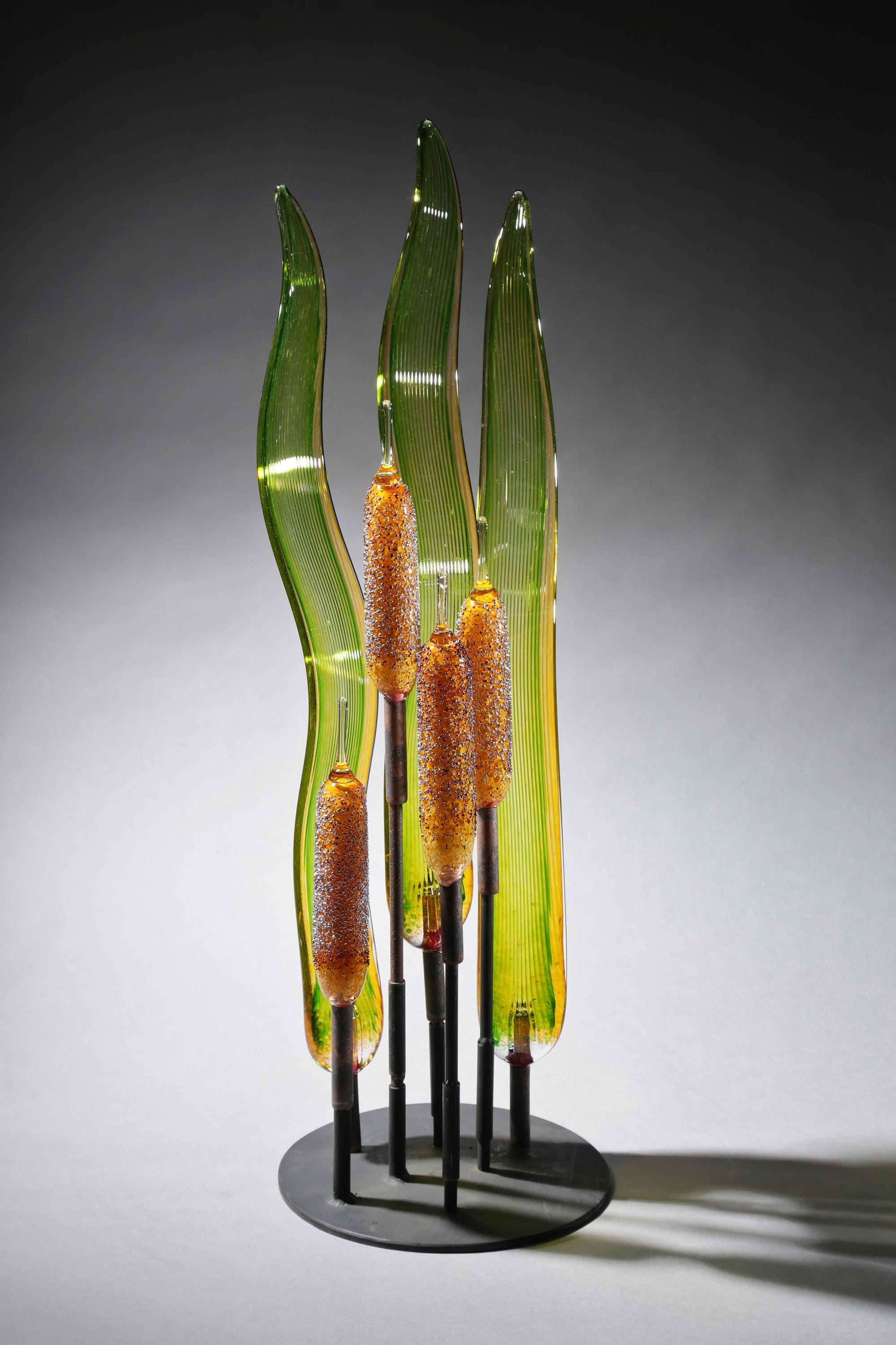 Cattail Arrangement with Cattail Leaves 7 pt