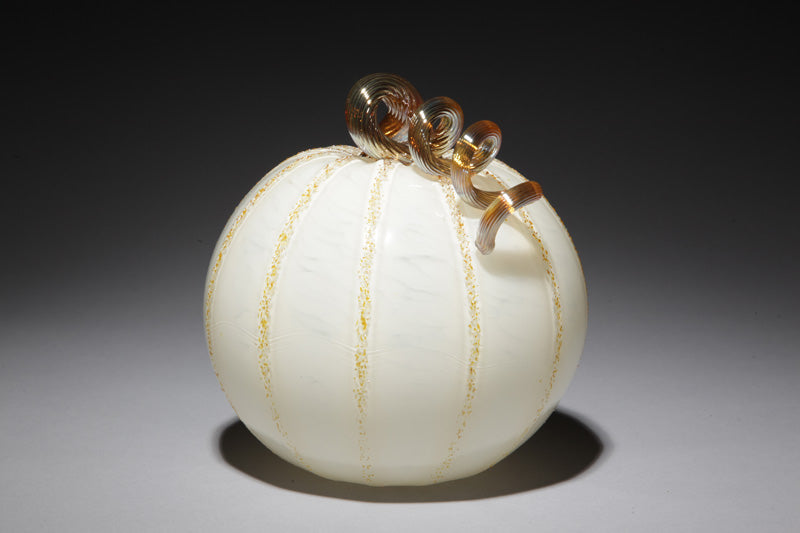 Pumpkin Ivory Gold Ribs & Stem Medium