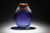 Ovoid Vase Cobalt Blue w Silver