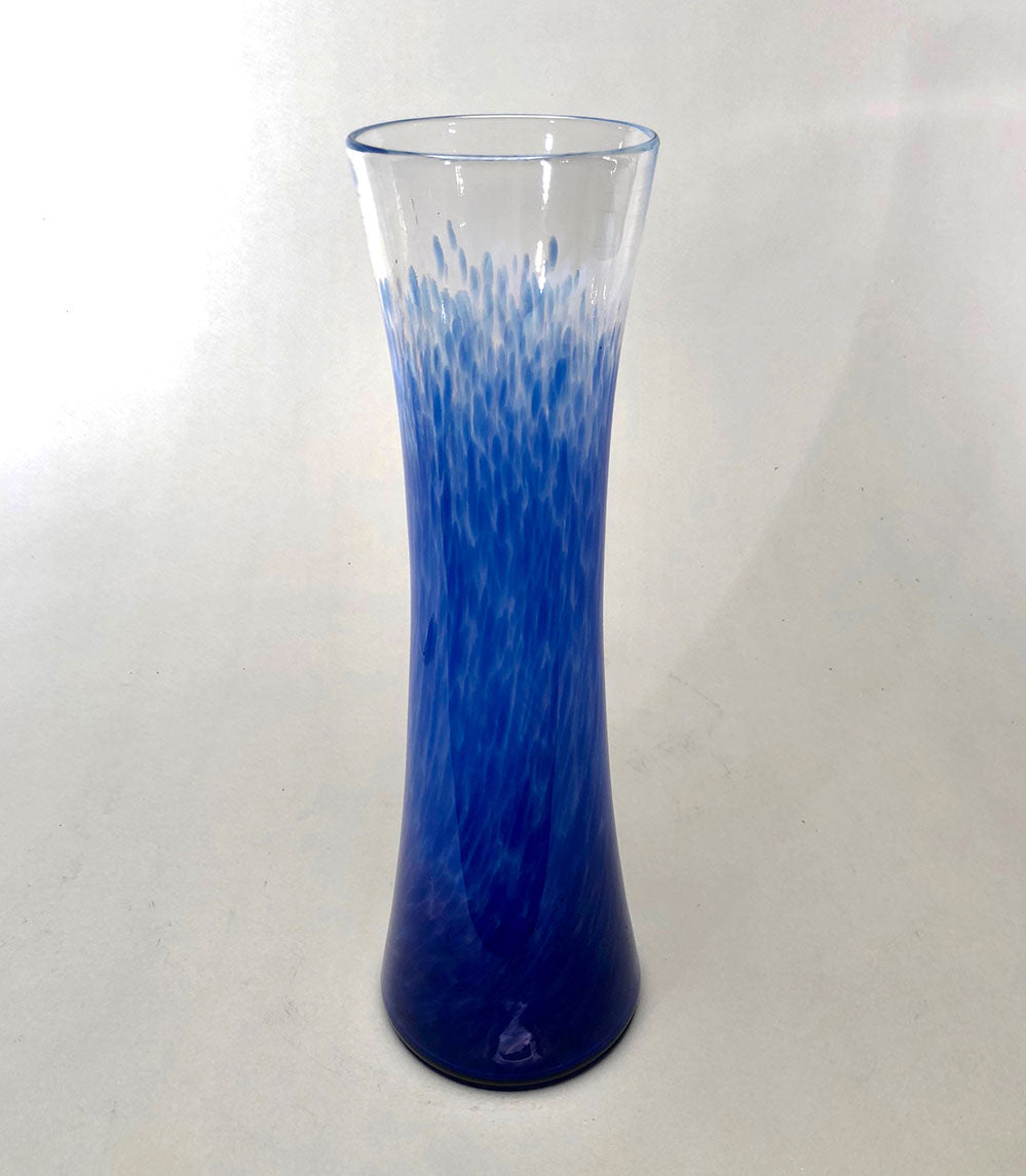 Tower Vase Cobalt Blue White
