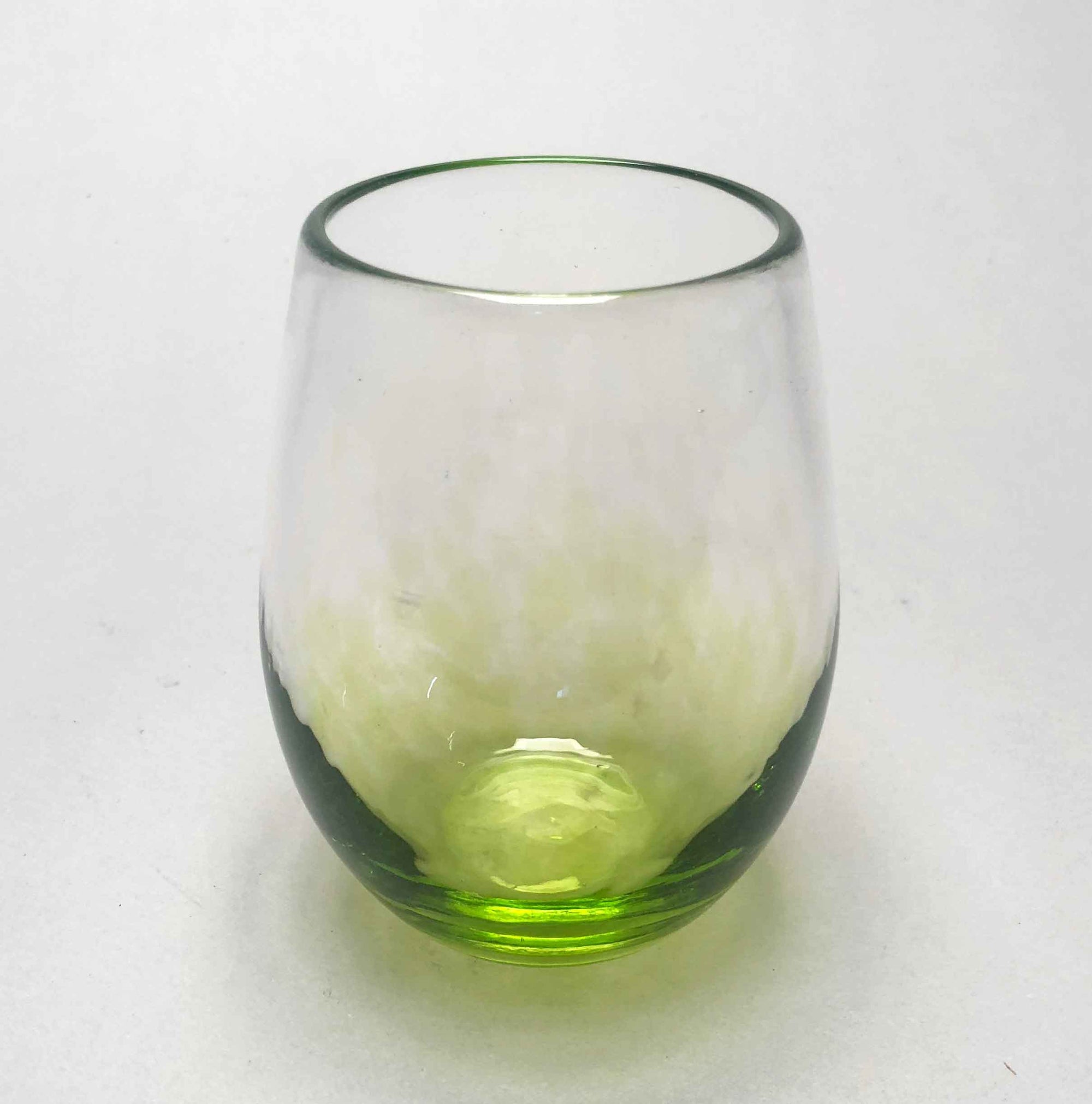 Wine Glass Stemless Transparent Citron Green