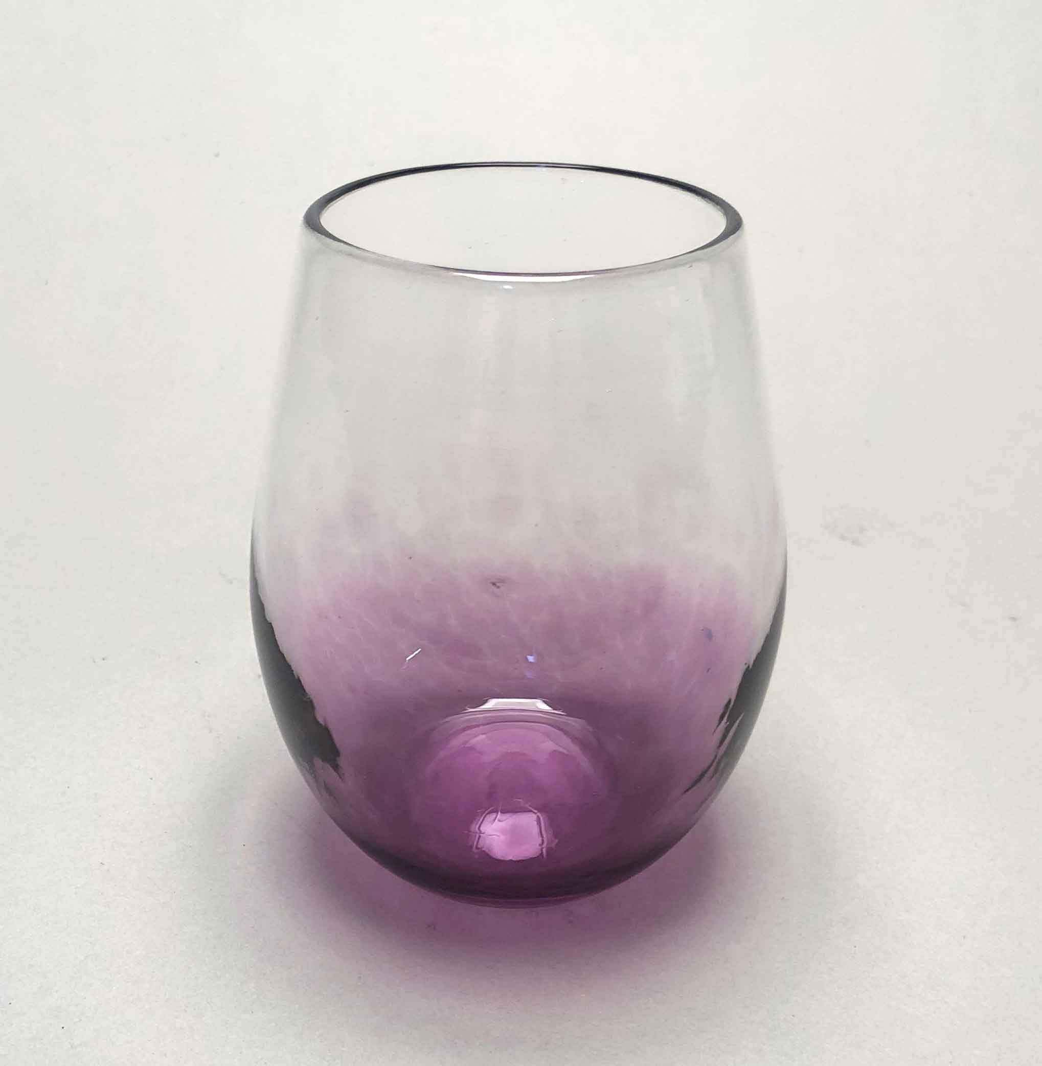 at Home Crackle Stemless Amethyst Wine Glass (14 oz)