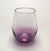 Wine Glass Stemless Transparent Amethyst Purple