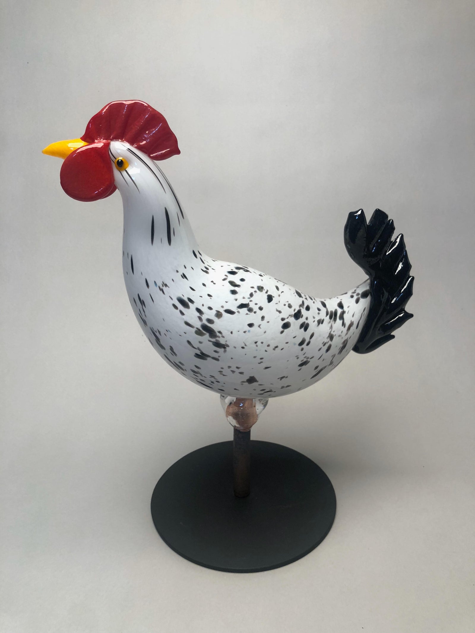 Bird Chicken Rooster Black White
